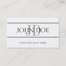 Cartão De Visita Listras de prata médicas do doutor DM do médico