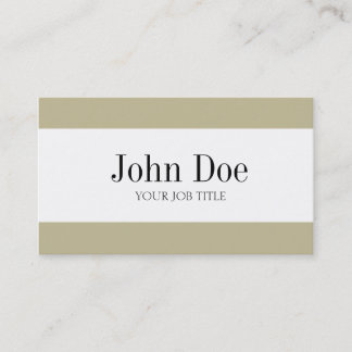 Cartão De Visita Listras de YourJobTitle Tan