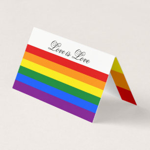 Cartão De Visita Listras do orgulho gay da bandeira do arco-íris d
