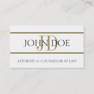 Cartão De Visita Listras Dourados do advogado W/W - cabeçalho