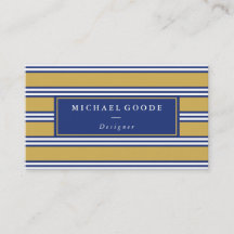 Listras elegantes dos azuis marinhos & da mostarda