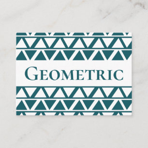 Cartão De Visita Listras Geométricas Triângulo Branco Azul 