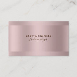 Cartão De Visita Listras Rosa-Ouro Brilhantes