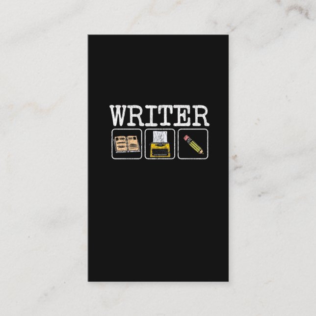 Cartão De Visita Literatura do Autor de Literatura do Escritor de D (Frente)