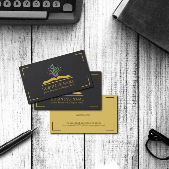 Cartão De Visita Livro de Dreams Magic Fantasy Writer Bookstore (Criador carregado)