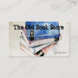 Cartão De Visita Livros Aquarela, Cobrir de Livro Usados Coloridos