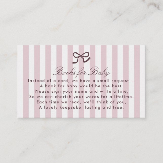 Cartão De Visita Livros de distribuição e Arco PInk para placa de g (Frente)