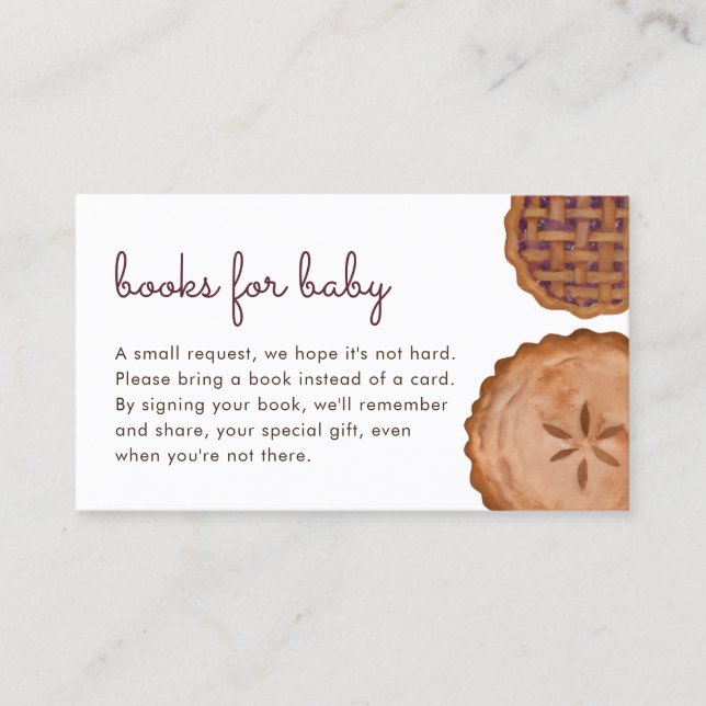 Cartão De Visita Livros de Fralda de pizza útil para a placa de ins (Frente)