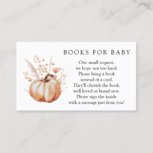 Cartão De Visita Livros de Pumpkin Floral Rosa para a Placa de Gabi