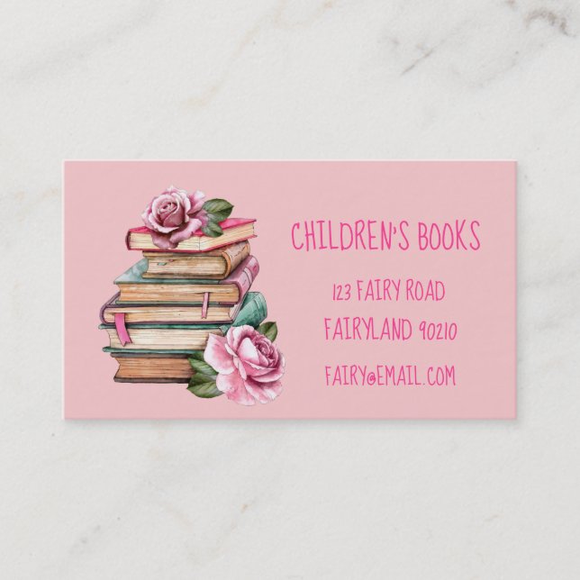 Cartão De Visita Livros infantis Livraria para crianças e brinquedo (Frente)