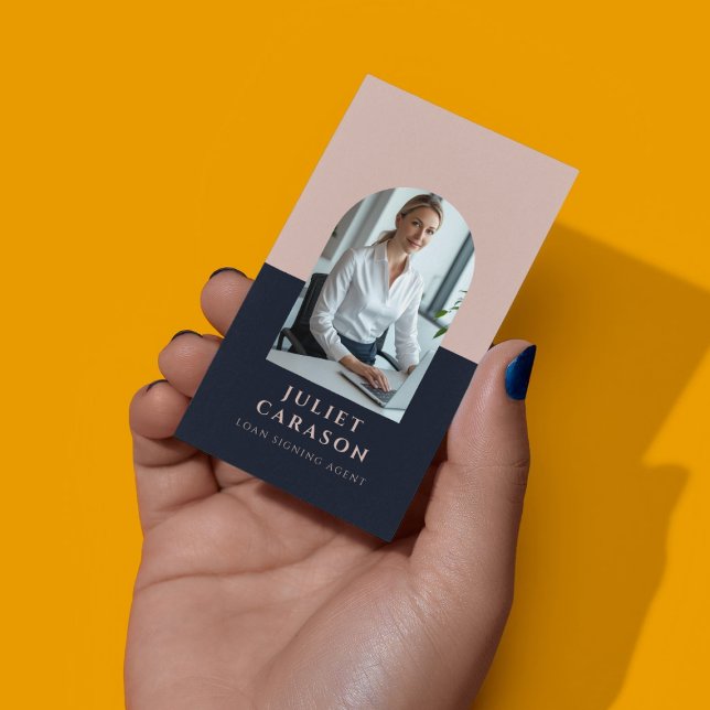 Cartão De Visita Loan signing agent notary public arch photo  (Criador carregado)