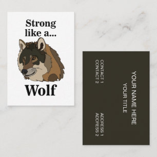 Cartão De Visita Lobo Cinzento
