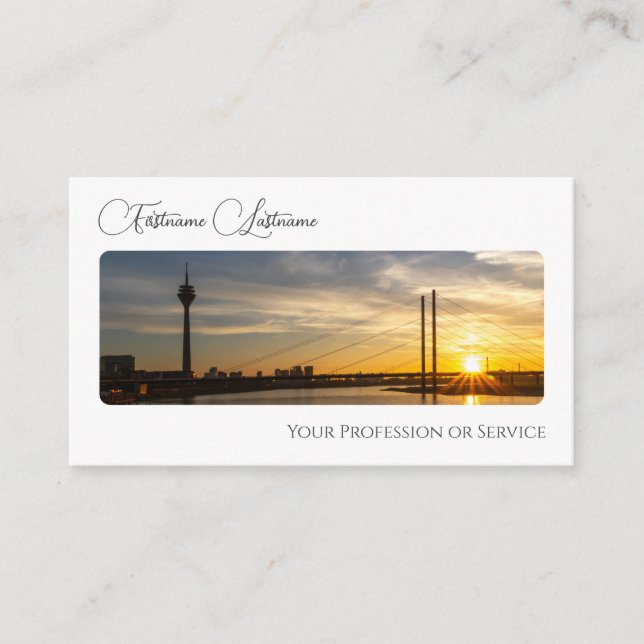 Cartão De Visita Localidade de pôr do sol Taxi driver calliografia  (Frente)