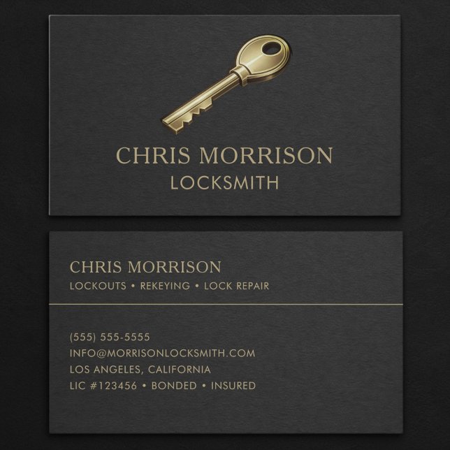 Cartão De Visita Locksmith Professional (Criador carregado)