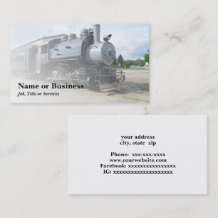 Cartão De Visita locomotiva para um comboio a vapor vintage