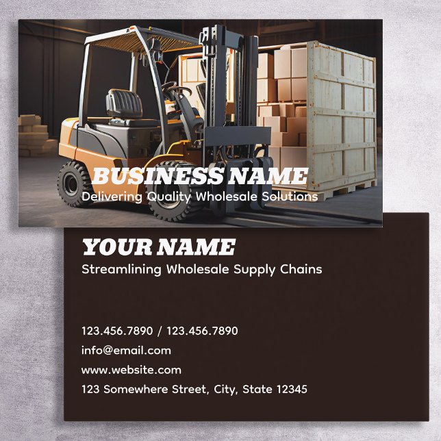 Cartão De Visita Logistics Wholesale (Logistics Wholesale Business Cards)