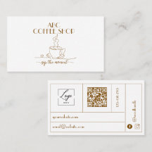 LOGO de Artesão Moderno código QR Café