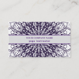 CARTÃO DE VISITA LOGO MANDALA PERSONALIZADO INSTRUTOR DE YOGA
