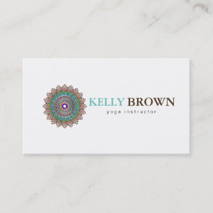 CARTÃO DE VISITA LOGO MANDALA PERSONALIZADO INSTRUTOR DE YOGA