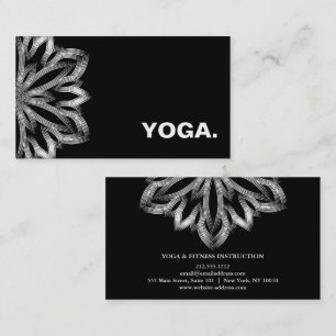 CARTÃO DE VISITA LOGO MANDALA PERSONALIZADO INSTRUTOR DE YOGA