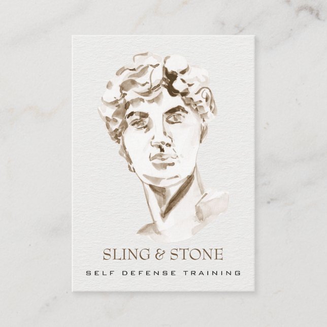 Cartão De Visita *~* Logotipo 3 QR - Mitologia DAVID AP45 Deus Greg (Frente)