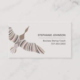 Cartão De Visita Logotipo Abstrato de Ganso em Voo Consultor Coach