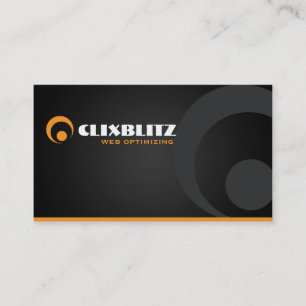 Cartão De Visita Logotipo alaranjado e preto