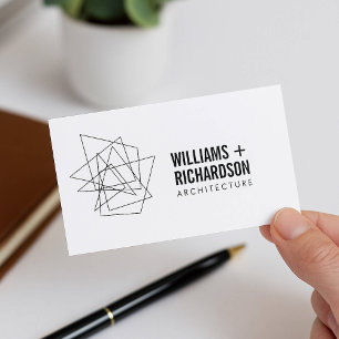 Cartão De Visita Logotipo arquitectónico geométrico abstrato