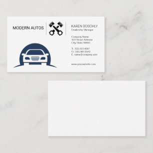 Cartão De Visita Logotipo Automático Manutenção Automotiva Pist