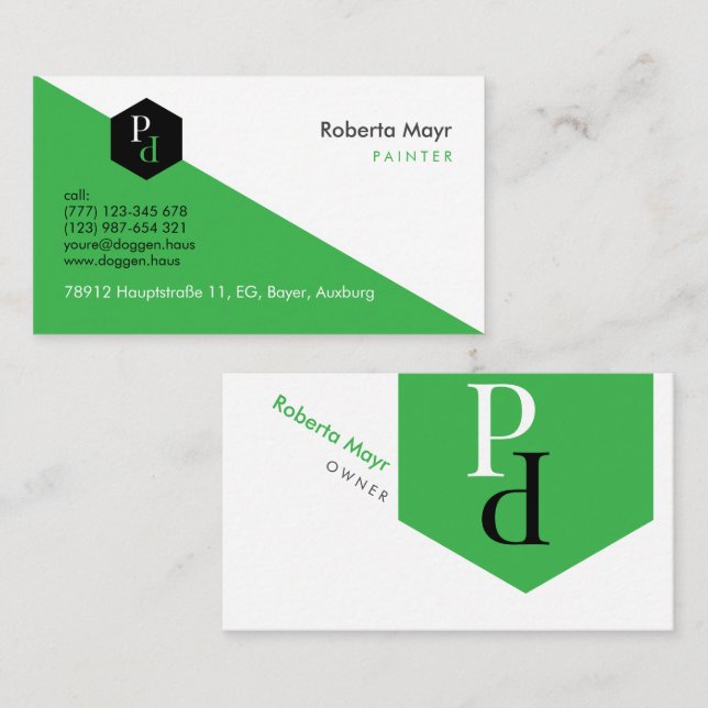 Cartão De Visita Logotipo Automático Profissional (Frente/Verso)