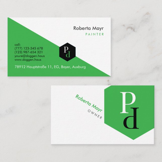 Cartão De Visita Logotipo Automático Profissional (Frente/Verso)