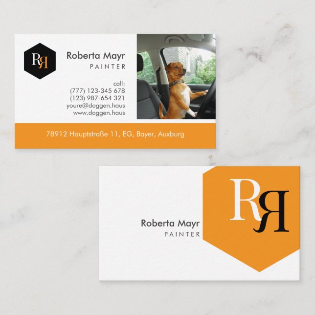 Cartão De Visita Logotipo Automático Profissional (Frente/Verso)