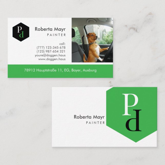 Cartão De Visita Logotipo Automático Profissional (Frente/Verso)