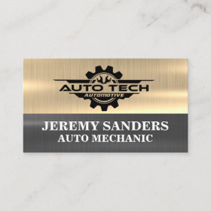 Cartão De Visita Logotipo Automotivo Auto Tech Metálico