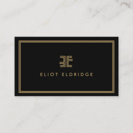 CARTÃO DE VISITA LOGOTIPO AVANT GARDE ART DECO COM SUAS INICIAIS PR