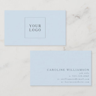 Cartão De Visita Logotipo Azul Minimalista Moderno Simples Profissi