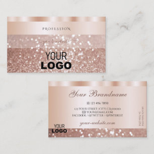 Cartão De Visita Logotipo brilhante de brilho do Ouro brilhante do 