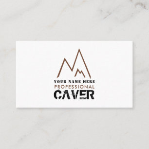 Cartão De Visita Logotipo Brown Mountain, Explorador de Cavernas, T