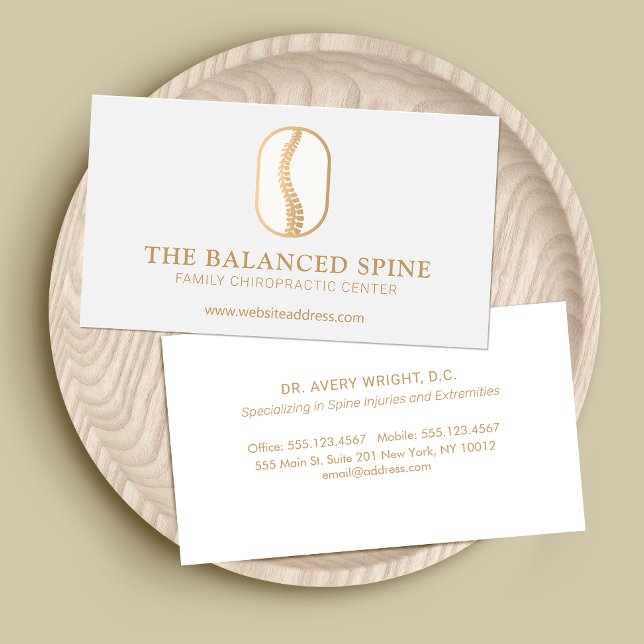 Cartão De Visita Logotipo Chiropractor Chiropracic (Criador carregado)
