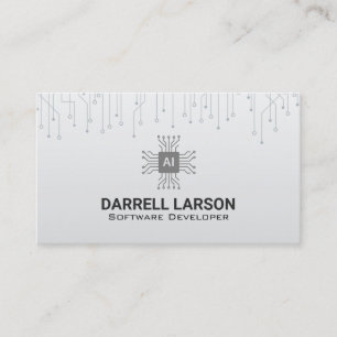 Cartão De Visita Logotipo Circuity Tecnologia Microchips IA