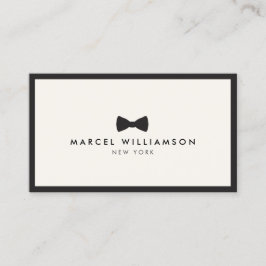 Cartão De Visita Logotipo clássico do Arco preto/marfim