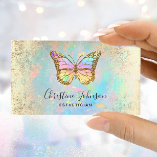 Cartão De Visita logótipo colorido da borboleta