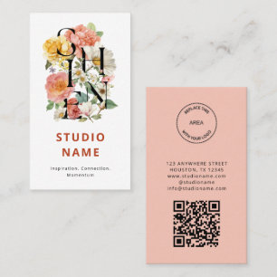 Cartão De Visita Logotipo Corporativo Criativo Floral BRILHANTE