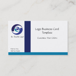 Cartão De Visita Logotipo corporativo - Logotipo azul simples