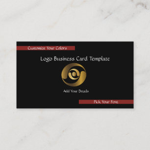 Cartão De Visita Logotipo corporativo metálico - Logotipo Dourado 