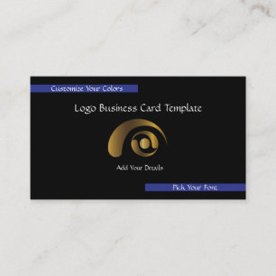Cartão De Visita Logotipo corporativo metálico - Logotipo Dourado 