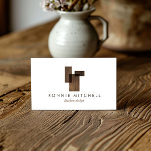 Cartão De Visita Logotipo da arquitetura moderna do século médio em