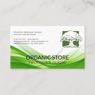 Cartão De Visita Logotipo da Árvore de Carvalho   Natureza 