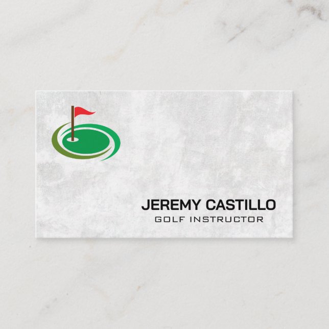 Cartão De Visita Logotipo da bandeira do Golf (Frente)