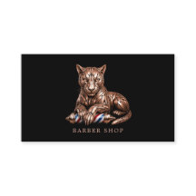 Logotipo da Barbearia Rose Gold Panther Profession